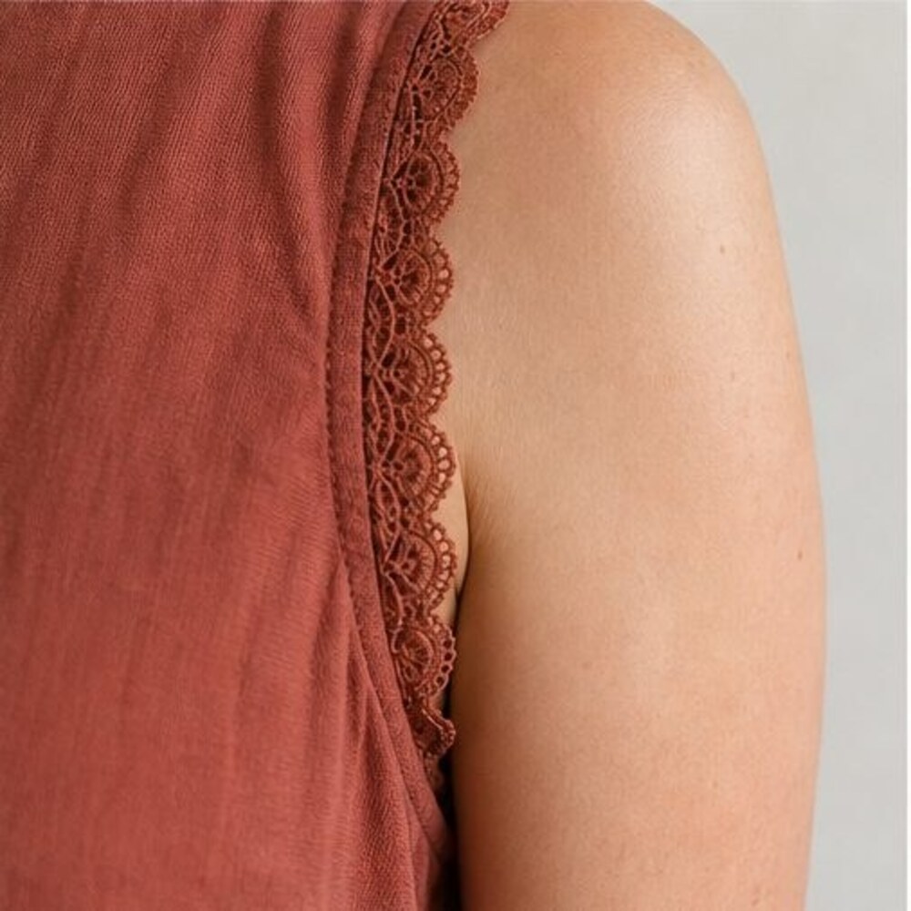Rust Tunic Blouse - Picture 5 of 6